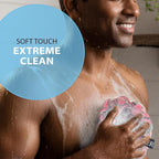 SHOWER BOUQUET Loofah-Charcoal Bath-Sponge XL-Color-4-Pack // Extra Large 75g - Image 4