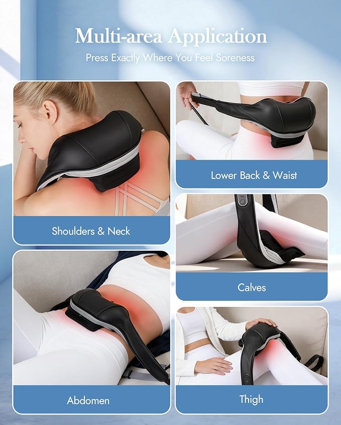 Neck Massager with Heat Cordless: Shiatsu Back Shoulder Massage Tools - Image 5