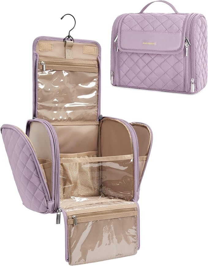 BAGSMART Travel Toiletry Bag, Large Capacity Cosmetic Bags by BAGSMART