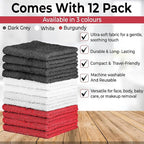 QUBA LINEN 100% Cotton Washcloth Set – Soft, Absorbent Face Towels - Image 2