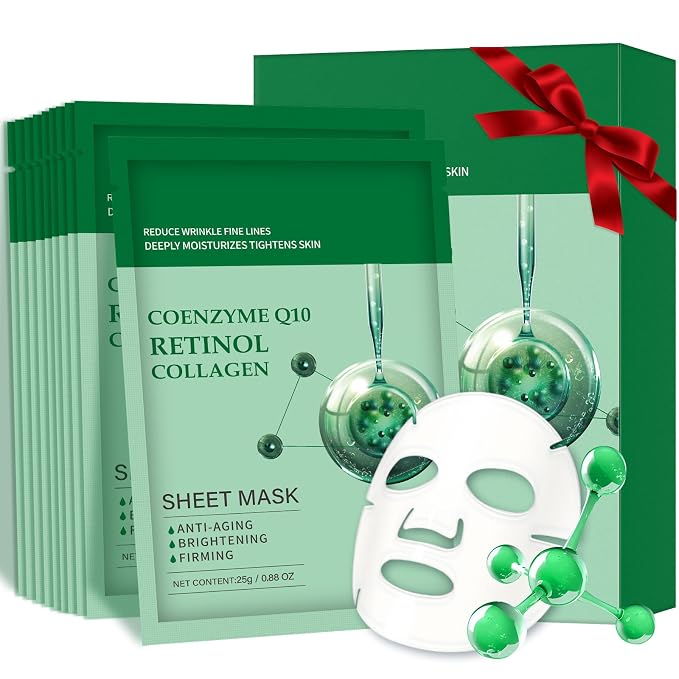 Pack of 10 Collagen Face Mask, Face Masks Skincare by IREV