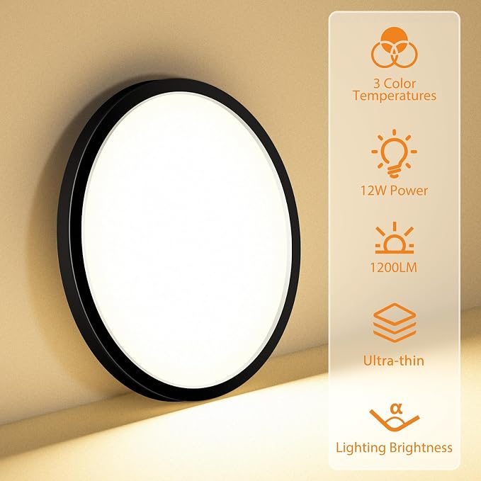 1PACK LED Flush Mount Ceiling Light Fixture, 3000K-4000K-6500K & 100W - Image 2