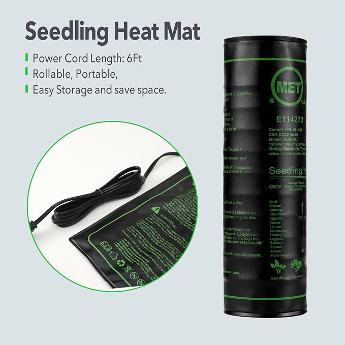 2PK Seedling Heat Mat with ETL Listed, Warm Hydroponic Heating Pad - Image 7