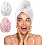 YFONG 2 Pack Microfiber Hair Towel Wrap by YFONG