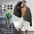 8-Piece Dark Coffee Bath Towels Set, 2 Oversized Large Bath Towels Sheet - Image 5