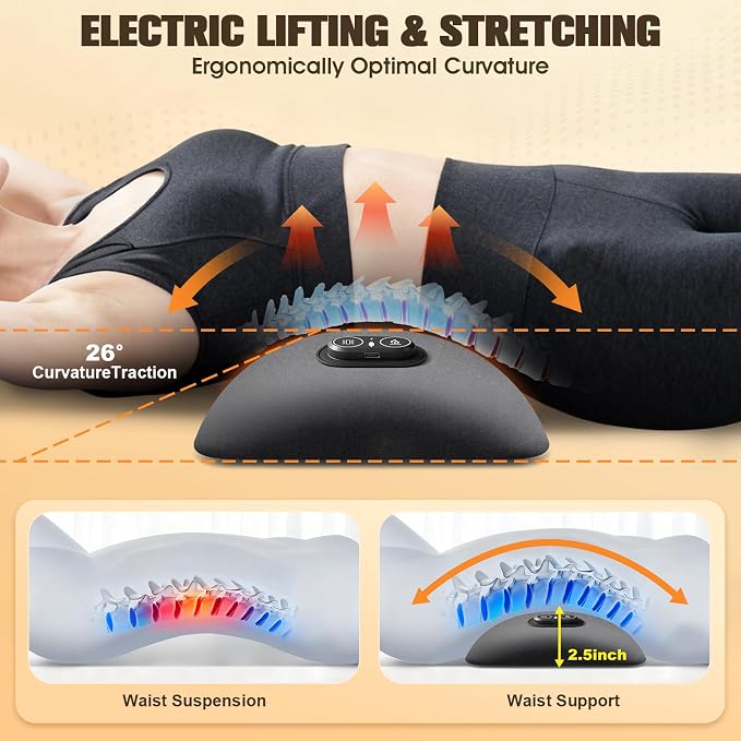 3-in-1 Electric Lumbar Support Pillow, Triple Fusion Back Massager - Image 3