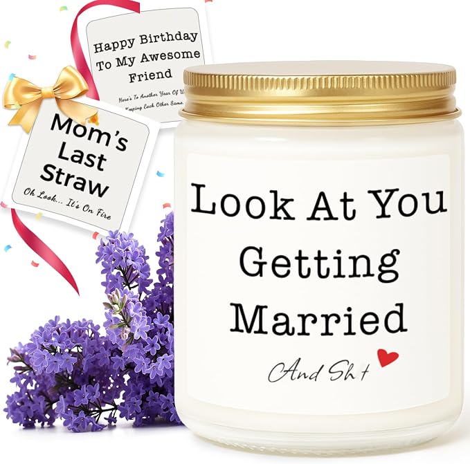 Funny Wedding Gifts for Women, Bridal Shower Gifts for Bride, Unique Engagement by ScentedCandles