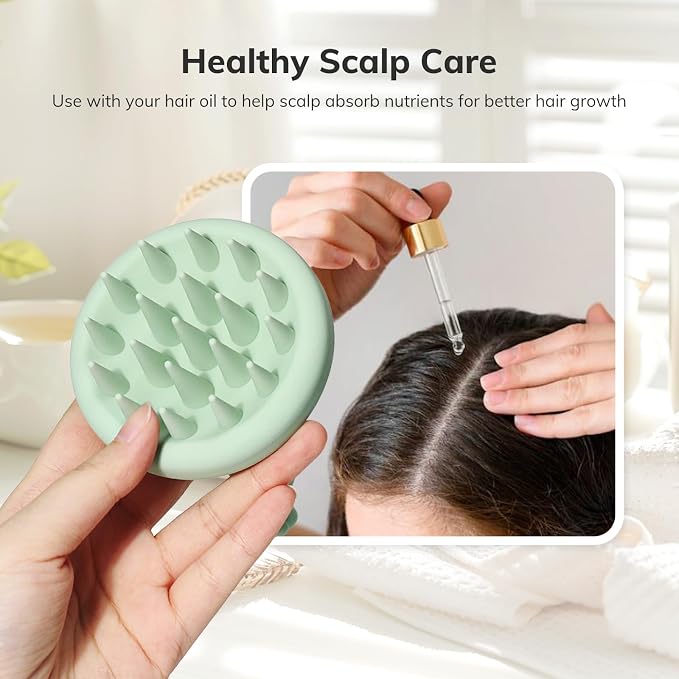 Sndyi Silicone Scalp Massager Shampoo Brush, Hair Scrubber - Image 4