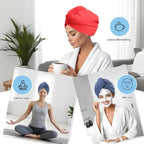 Microfiber Hair Drying Towel Wrap - Image 3