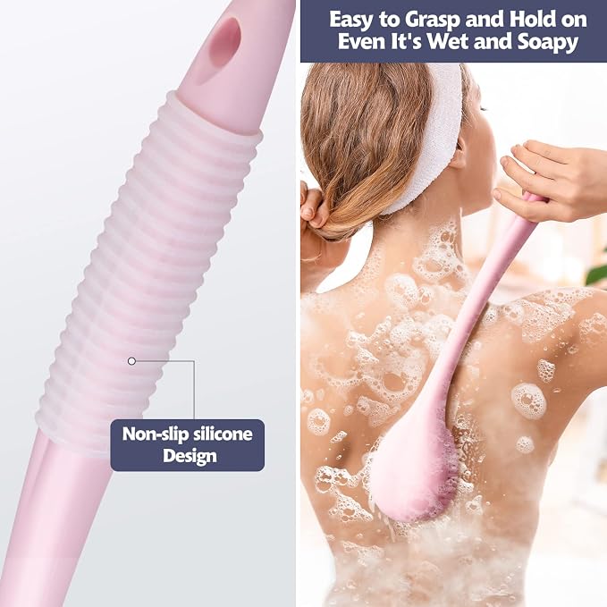 BEDELITE Back Scrubber for Shower, Soft Bath Brush Long Handle for Men & Women - Image 5