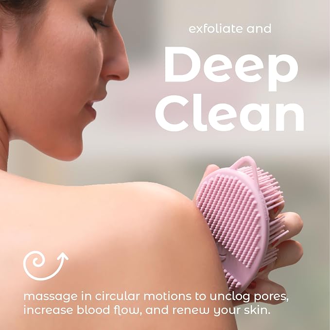 MainBasics Silicone Body Scrubber Dual-Sided Shower Loofah and Exfoliator - Image 5