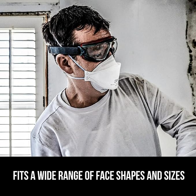 3M Aura Particulate Respirator 9205+ N95, Lightweight, 3 Panel Designed Helps - Image 9