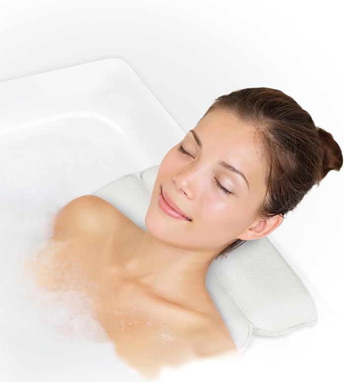 Splash Home Sooth Double Chamber Vinyl Spa Pillow, Machine Washable, 14.6" x - Image 4