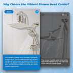 Hibbent Dual Filter All Metal 10"Rainfall Showerhead Combo, High Pressure - Image 8