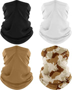 ROXUN 4 Pack Neck Gaiter, Cooling Breathable Face Mask UV Protection Scarf by Roxun