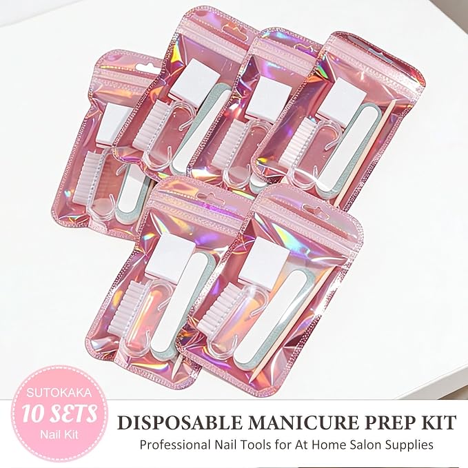 SUTOKAKA 10 Sets Disposable Manicure Prep Kit - Image 3