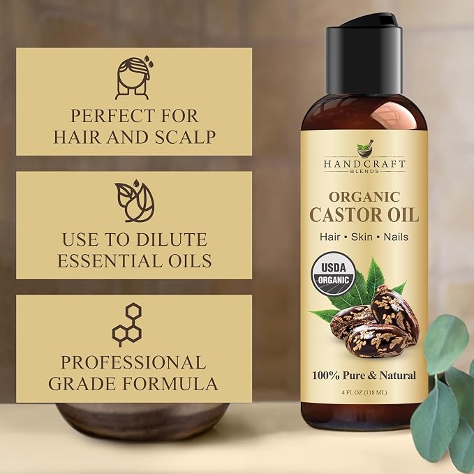 Handcraft Blends Organic Castor Oil 4 Fl Oz | 100% Pure and Natural | Premium - Image 5
