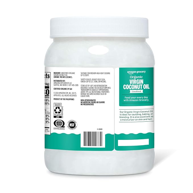 Amazon Grocery, Organic Virgin Coconut Oil, 54 Fl Oz - Image 4