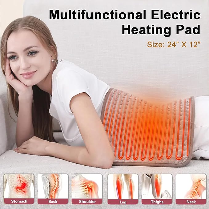 Electric Heating pad, 25 x12 Portable Heating Pad - Image 5