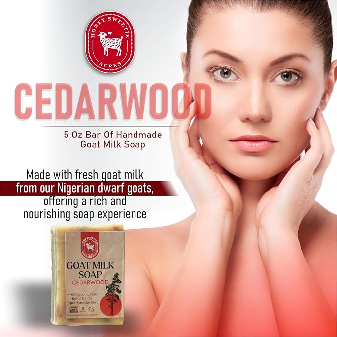 Honey Sweetie Acres Cedarwood Goat Milk Soap - Image 7
