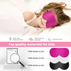 Kids Sleep Mask Eye Cover, 100% Real Natural Pure Silk Eye Mask - Image 2