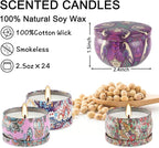 YOROXRG 24Pack Scented Candles, Soy Wax Jar Candles, Aromatherapy Candles - Image 6