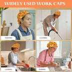 Adjustable Scrub Cap with Buttons & Sweatband, Working Hat with Elastic Tie Back - Image 7