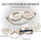 ZIMASILK Adjustable 22 Momme 100% Pure Mulberry Silk Sleep Mask, 3D Contoured - Image 2
