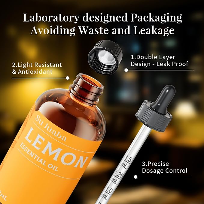 SU JUABA Lemon Essential Oil 4 Fl Oz, 100% Pure Natural - Image 7