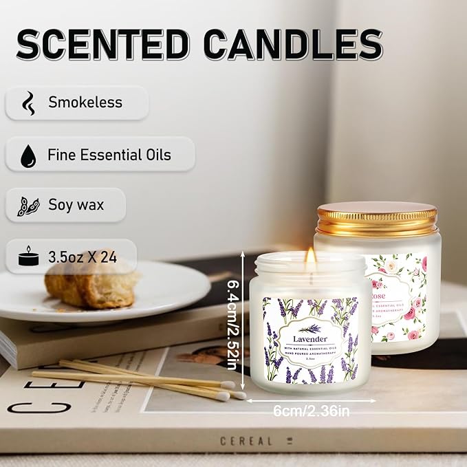 Scented Candle Set 24 Pack, Candle - Image 4