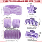 16 Pcs Skincare Headband Set, Face Washing Headband - Image 2