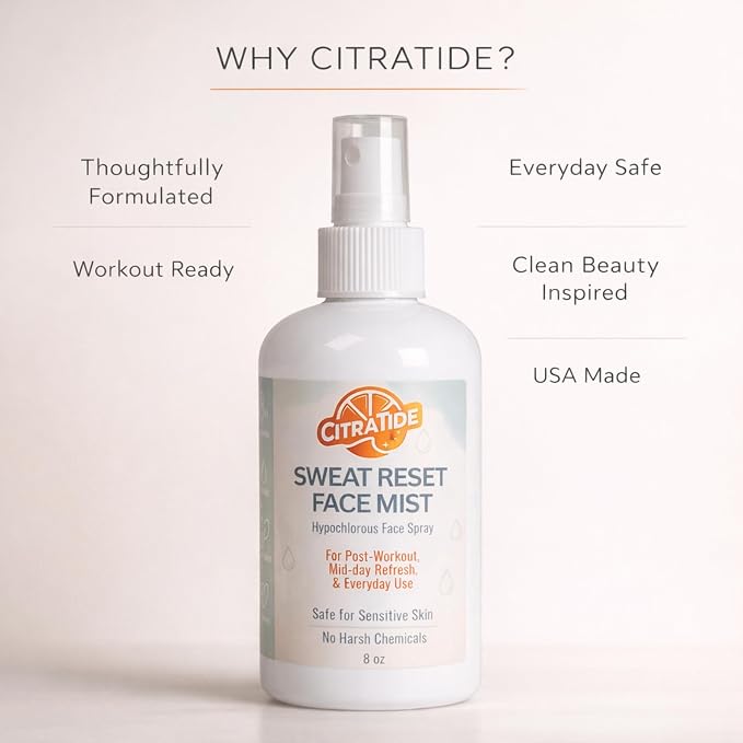 Sweat Reset Face Mist, 8 oz – Clarifying Hypochlorous Facial Spray - Image 3