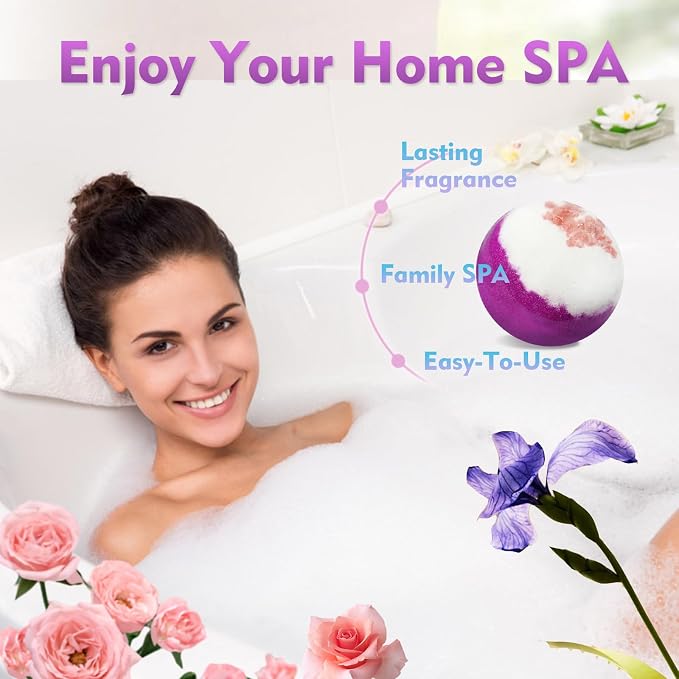 Bath Bombs for Women, Shea & Coco Butter Dry Skin Moisturize, SPA Relaxing - Image 4