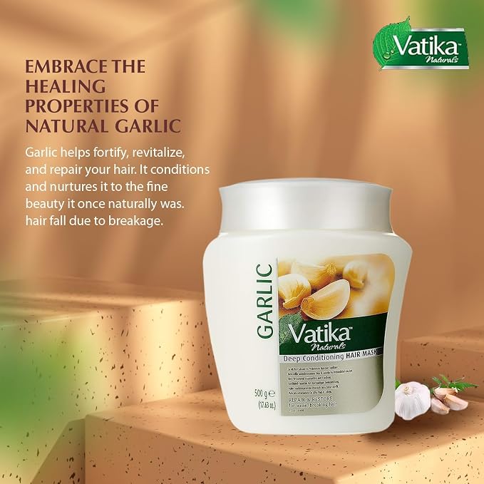 Dabur Vatika Naturals Garlic Hair Mask Treatment Cream, 500 Gram - Image 4