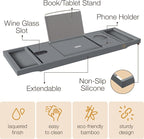 Bamboo Bathtub Tray Caddy - Image 4