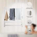 Wall Mounted Towel Warmer Square 6 Bars - Image 4