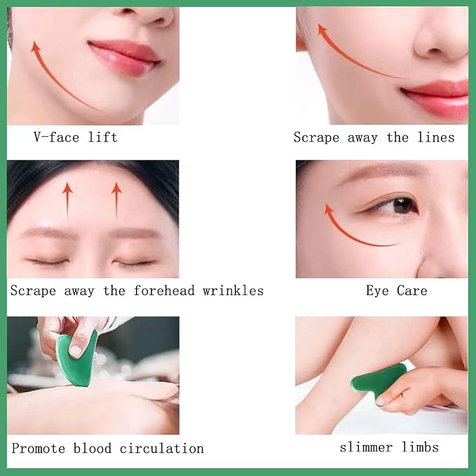 Gua Sha Jade Stone Gua Sha Massage Tool, Guasha Tool - Image 6