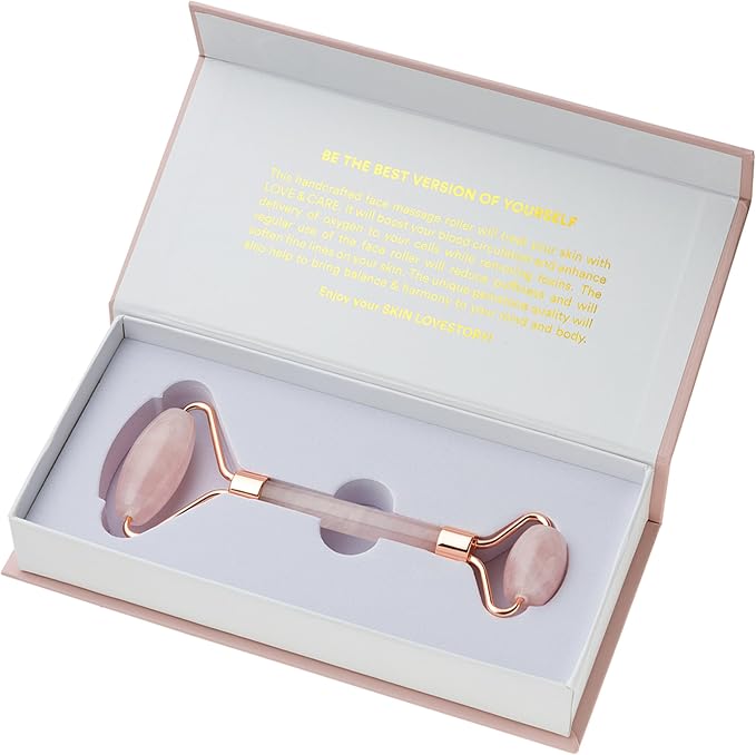 THE HEART COMPANY | Premium Rose Quartz Face Roller | Face Roller Skin Care - Image 4
