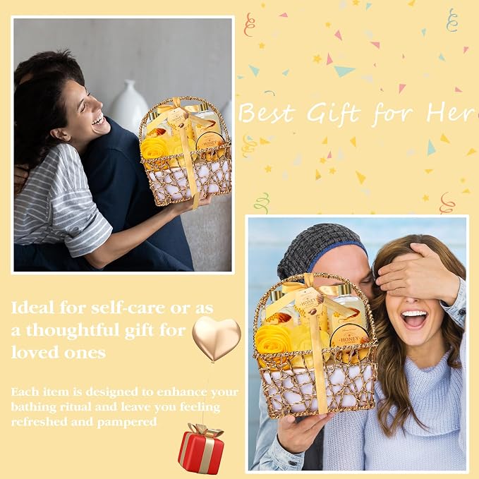 Mothers Day Birthday Spa Gifts for Women, Relaxation Self Care Spa Kit W/Bath - Image 8