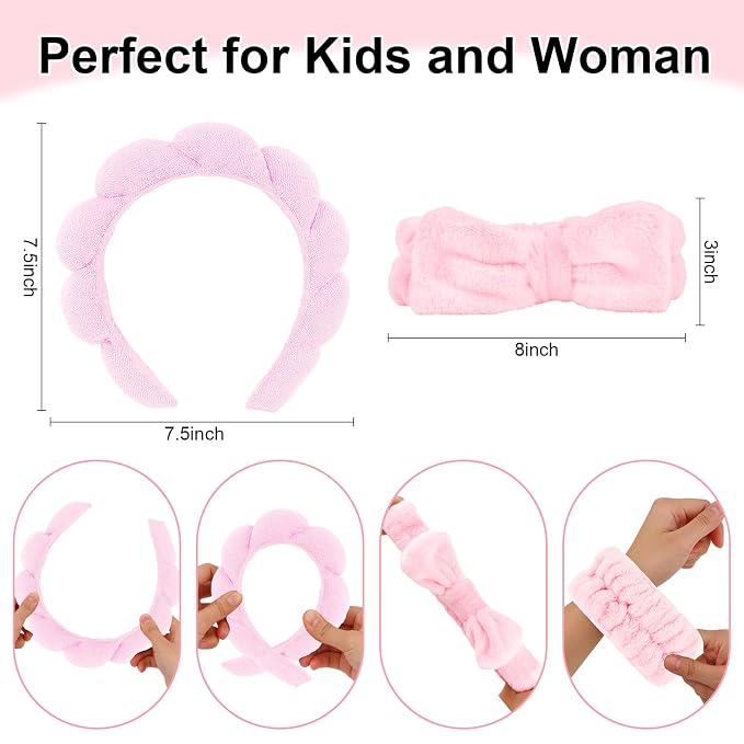 CAVETEE 6 Pack Spa and Makeup Headbands - Image 2