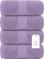 White Classic Luxury Bath Towels Set of 4 Large - Image 2