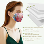 Wecolor KN95 Face Masks 50 Pack 5-Ply Breathable Safety Respirator Cup Dust - Image 3