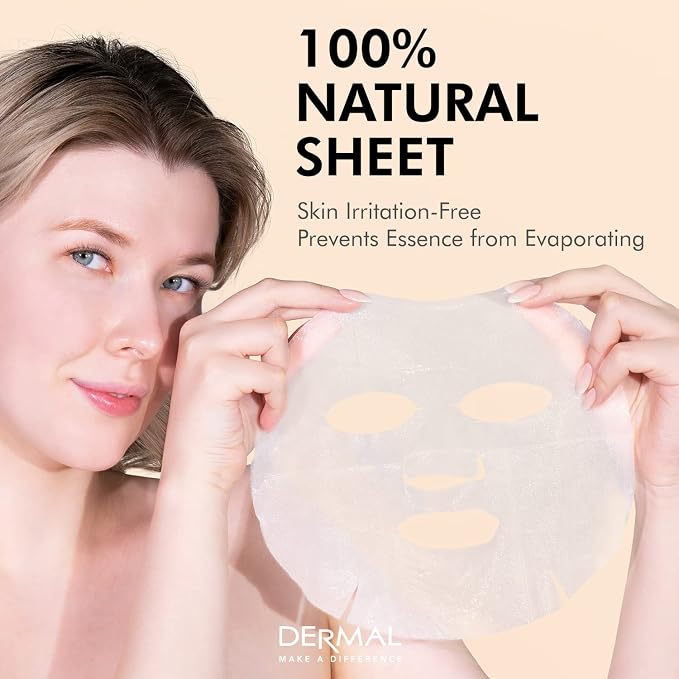 DERMAL Korean Collagen Face Mask 32 Combo Pack A+B Set – Hydrating & Soothing - Image 5