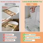 42" Gold Handle transaprent Bathtub Caddy - Image 2