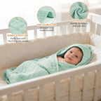 MIGIOL Muslin Hooded Baby Towels 100% Cotton ，Super Soft Muslin Baby Bath Towel - Image 6