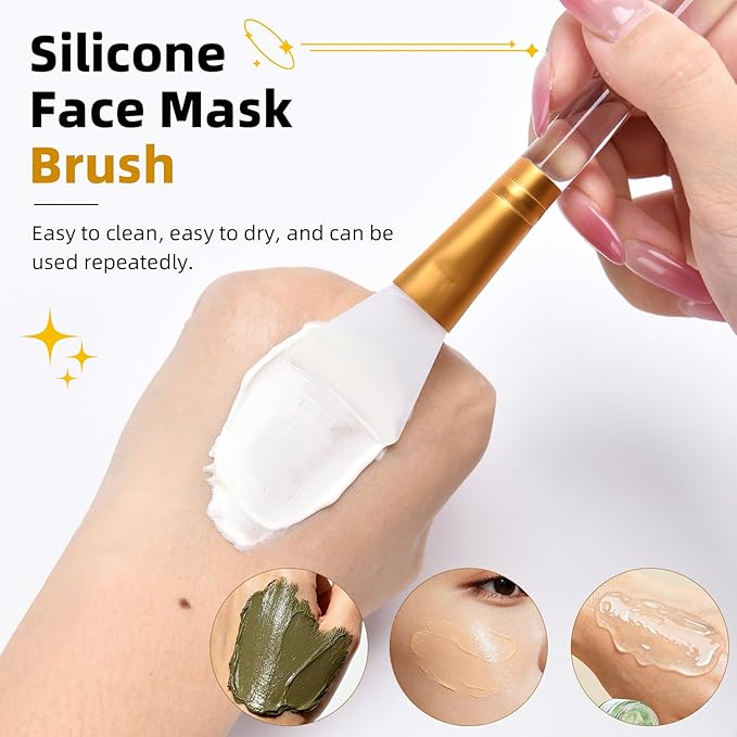 LORMAY Jelly Brush | 2 Pcs Silicone Face Mask Brushes | Mask Application Tool - Image 3