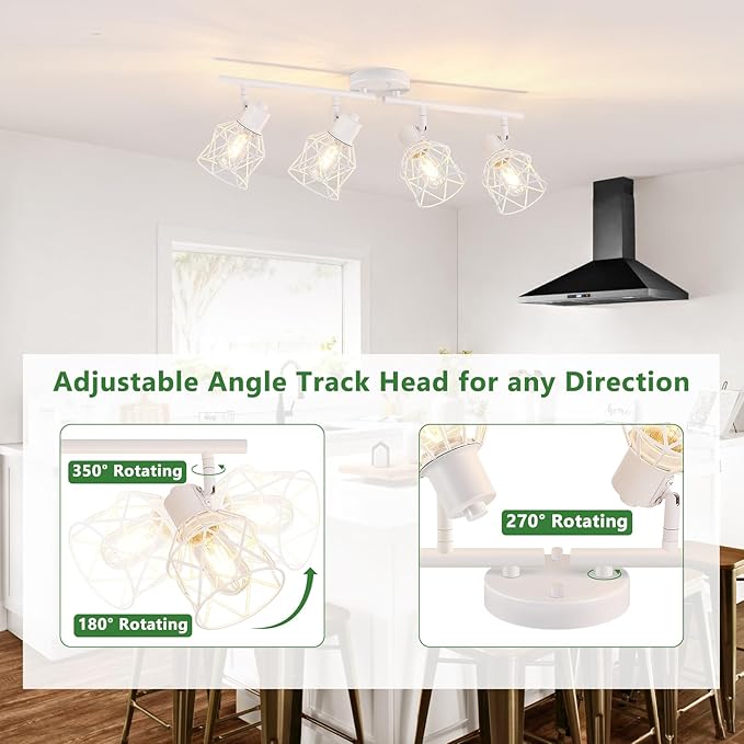 Baocuz 4-Lights Kitchen Light Fixtures Ceiling Mount, Adjustable - Image 5