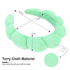 Spa Headband, 3 Pack Soft Terry Cloth Hairband - Image 2