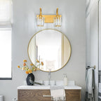 Modern Bathroom Vanity Light, 2-Light Gold Wall Sconce - Image 7