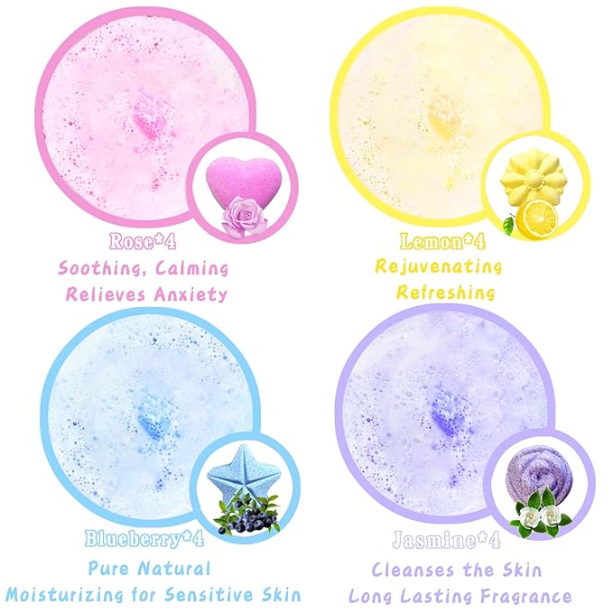 Lanwexy Bath Foot Bombs, 16 Pack Foot Soak - Image 4